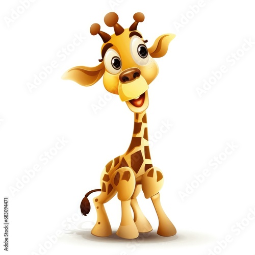Adorable Cartoon Giraffe  Illustration for Children s Book