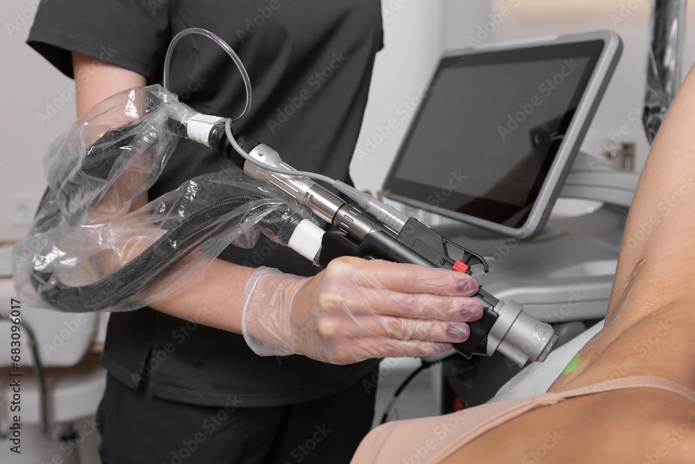 Fototapeta premium Close up modern laser hair removal machine