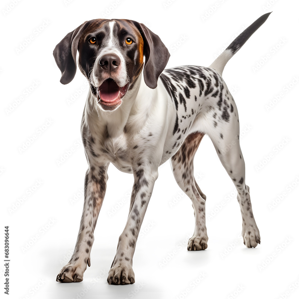 Pointer Dog Isolated on White Background - Generative AI Pointer Dog Isolated on White Background - Generative AI