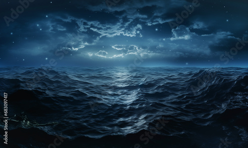 Thalassophobia, view of a vast dark ocean