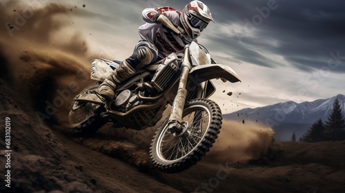 Daredevil Rider Conquering the Dusty Terrain © mattegg