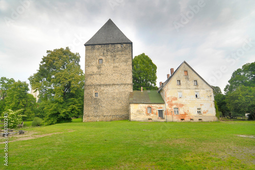 Medieval Ducal Tower in Siedlęcin, Poland photo