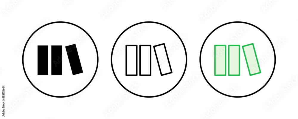 Library icon set. education icon vector Library icon set. education icon vector