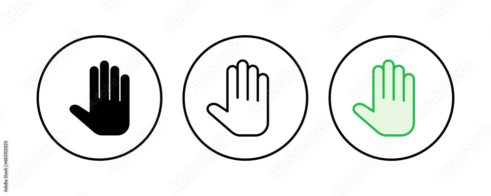 Hand icon set. hand vector icon, palm,click Hand icon set. hand vector icon, palm,click