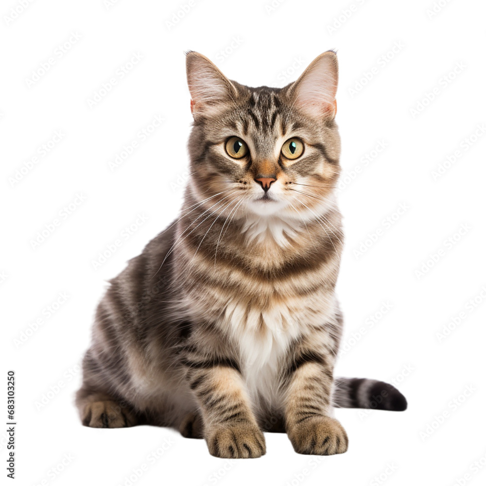 shorthair cat on transparent background PNG image