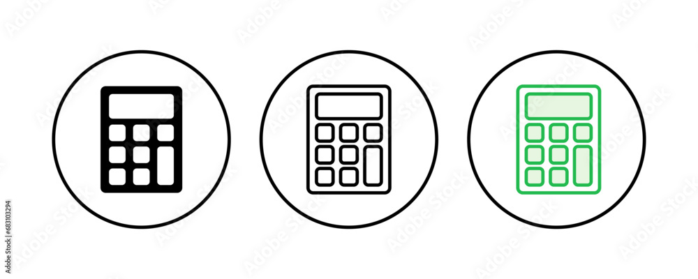 Calculator icon set. Accounting calculator icon. calculator vector Calculator icon set. Accounting calculator icon. calculator vector
