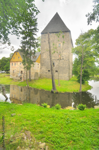 Medieval Ducal Tower in Siedlęcin, Poland photo