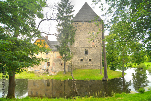 Medieval Ducal Tower in Siedlęcin, Poland photo