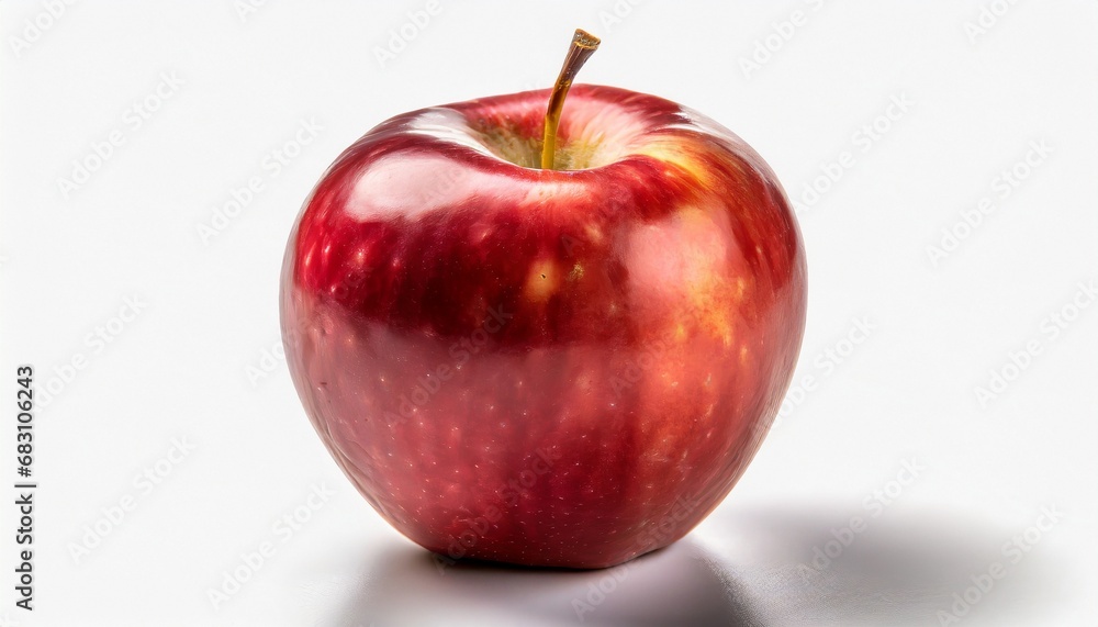 Red apple isolated on white background, clipping path, full depth of field Red apple isolated on white background, clipping path, full depth of field