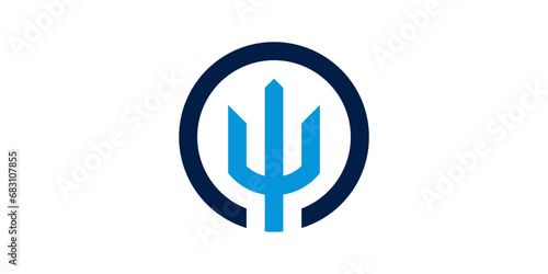 trident logo vector template
