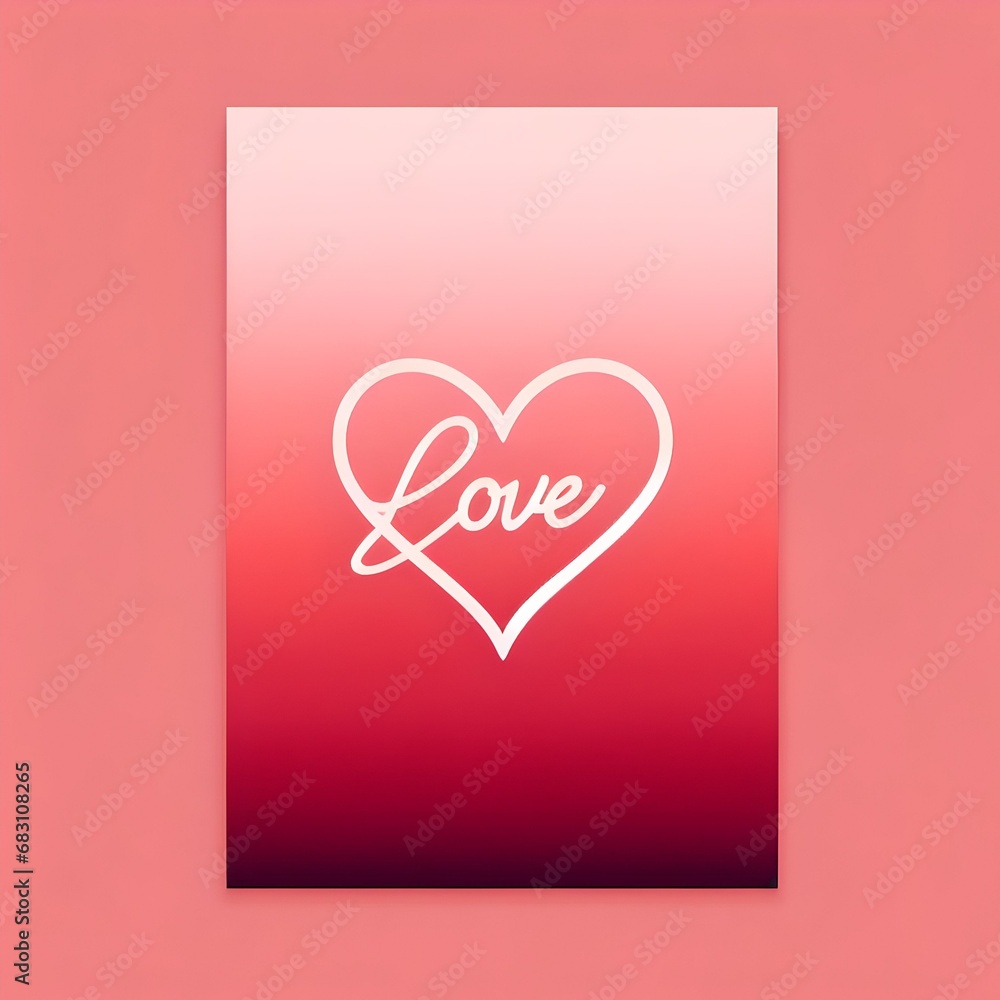valentines day card, love, heart, generative AI valentines day card, love, heart, generative AI