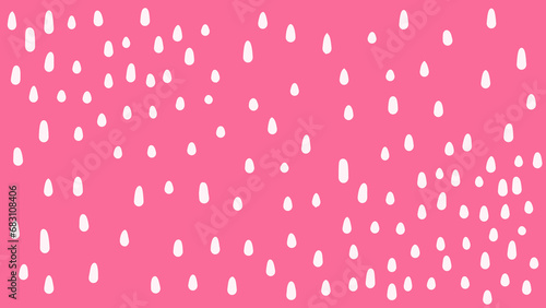 White drop dots on pink background flat image