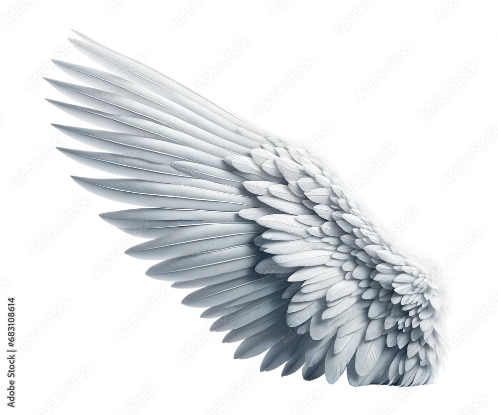 Obraz premium 白い片翼-Generative AI