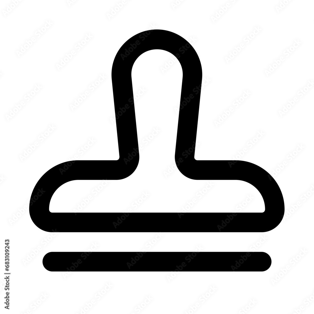 stamp line icon stamp line icon