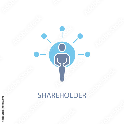 stockholder concept line icon. Simple element illustration. stockholder concept outline symbol design.