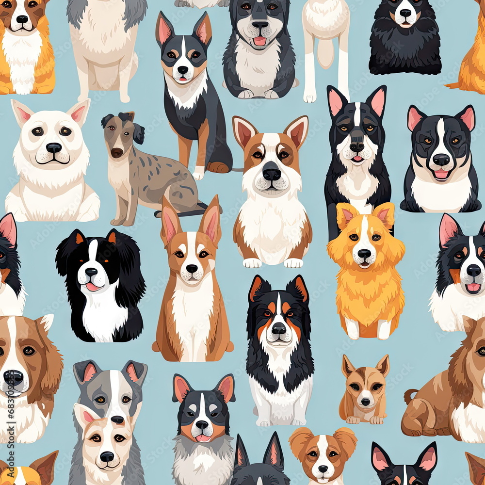 Obraz premium seamless pattern of Dog