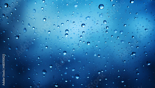 Rain drops on a window screen