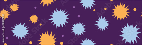 Abstract artistic background. Vector illustration. New Year pattern. Coronavirus outbreak horizontal background. Virus Wuhan from china. Seamless. photo