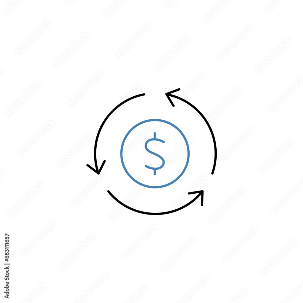 funding concept line icon. Simple element illustration. funding concept outline symbol design. funding concept line icon. Simple element illustration. funding concept outline symbol design.