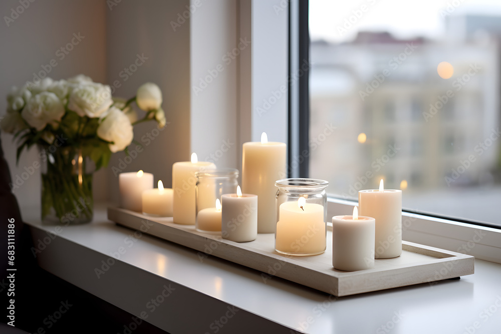 candles in the window candles in the window