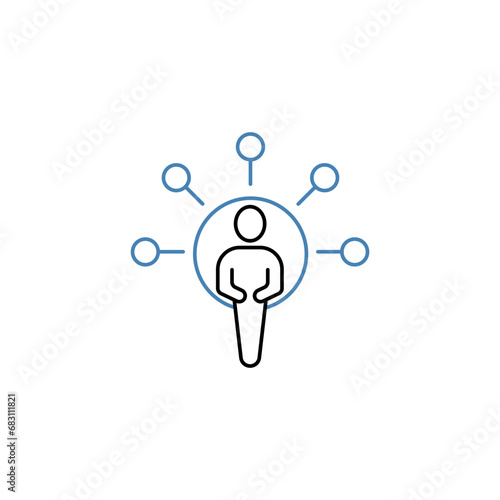 stockholder concept line icon. Simple element illustration. stockholder concept outline symbol design.