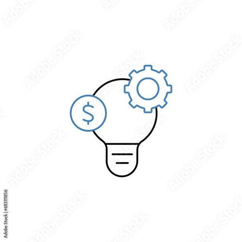 crowd funding concept line icon. Simple element illustration. crowd funding concept outline symbol design.