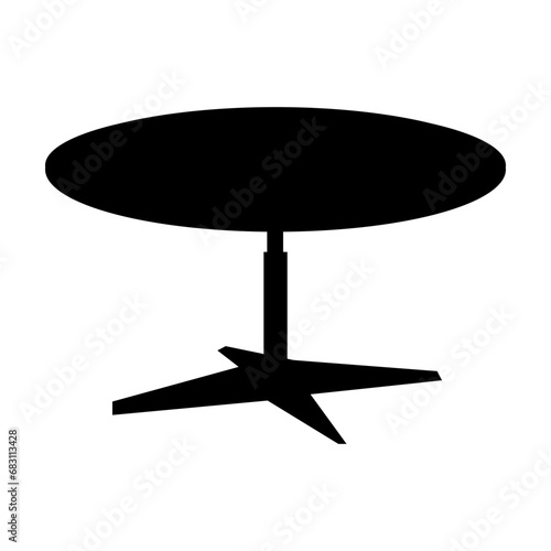 Black Table Vector Icon Illustration 