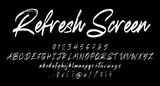 refresh Screnn brush font script vector lettering. Best Alphabet Alphabet Brush Script Logotype Font lettering handwritten