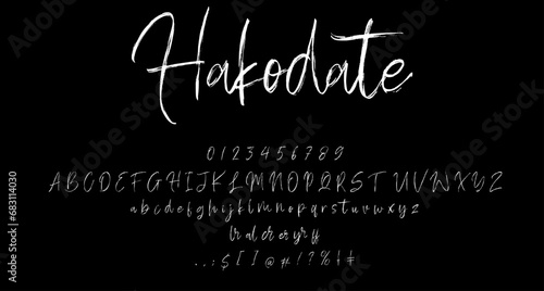 hakodate brush font script vector lettering. typography. Motivational quote. Calligraphy postcard poster graphic design lettering element