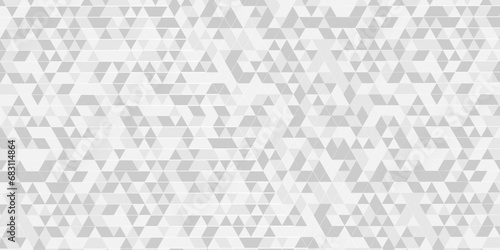 Abstract gray and white chain rough backdrop background. Abstract geometric pattern gray and white Polygon Mosaic triangle Background  business and corporate background.