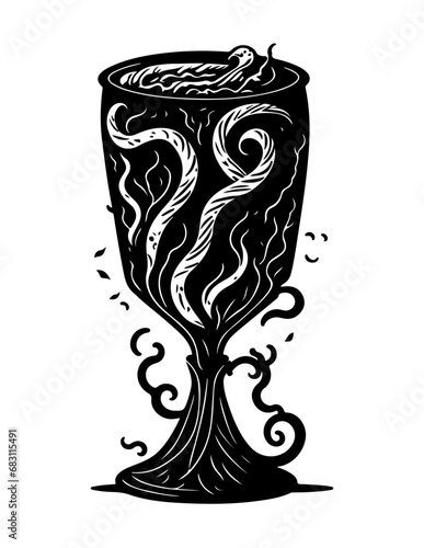 Goblet. Cup. Vector graphic illustration.