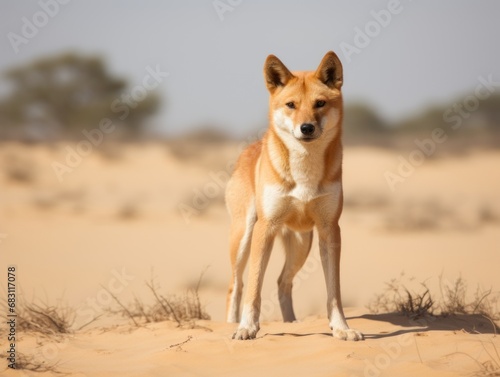 Dingo dog, Australian animal in nature