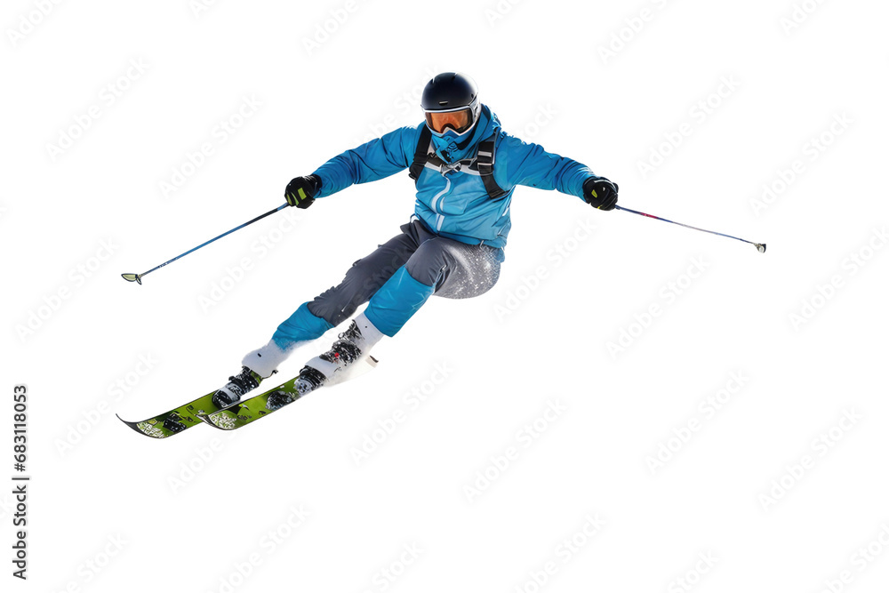 custom made wallpaper toronto digitala high quality stock photograph of a single jumping skier full body in a pose isolated on white background