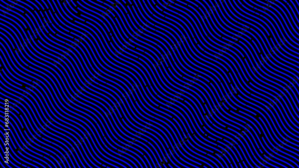 Obraz premium blue abstract wave line on black background
