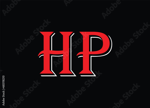 HP letter logo design and monogram logo