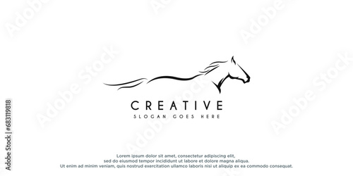 Beauty Horse Ranch Stable Stallion Logo design