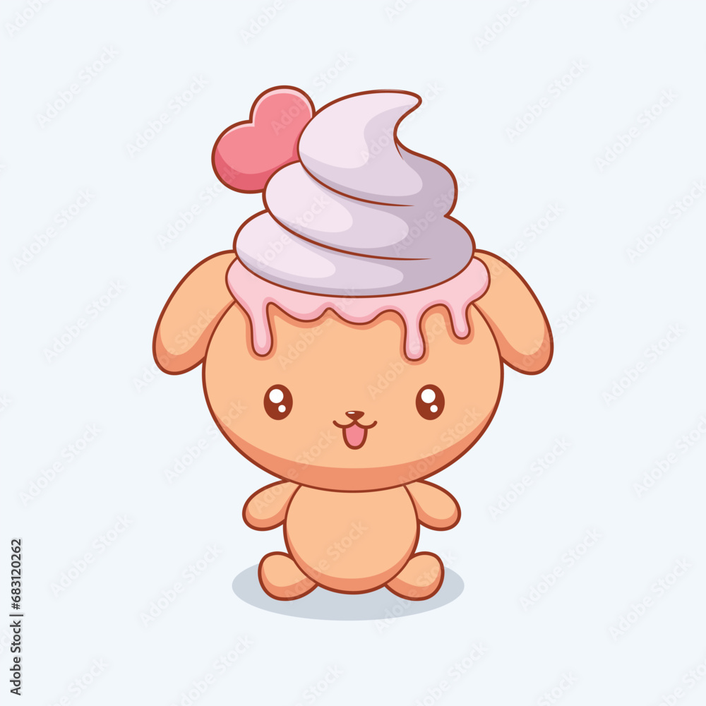 Cute Ice Cream Character Design Illustration Cute Ice Cream Character Design Illustration