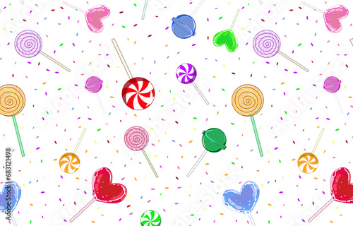 sweet background pattern with Colorfull Candy