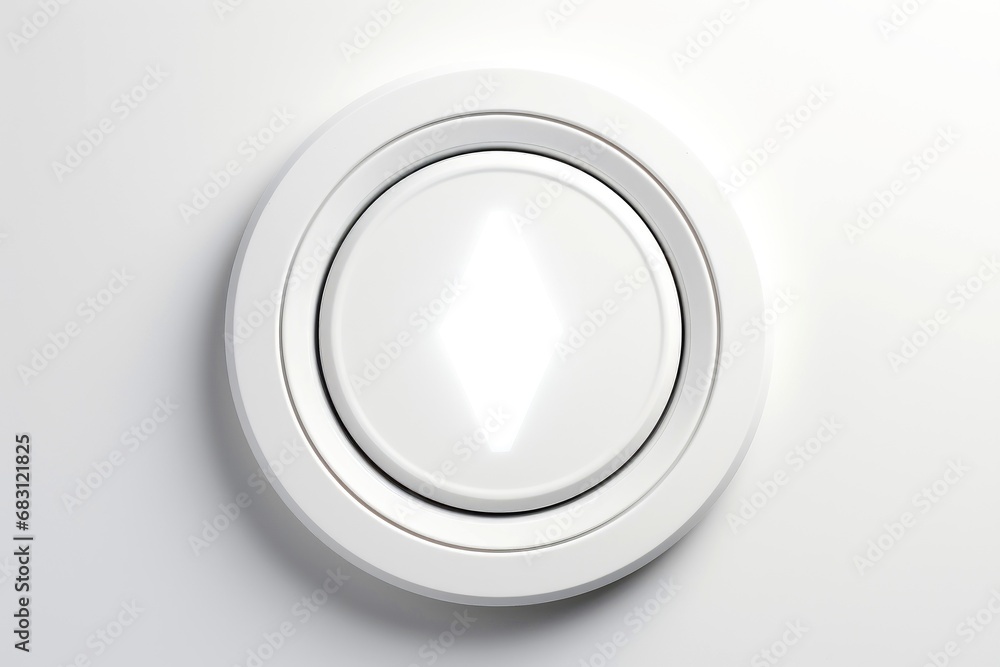 Abstract high tech multicolor button on white background Abstract high tech multicolor button on white background