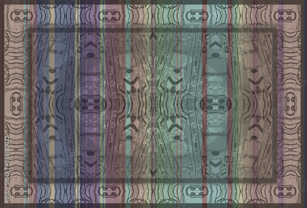 Boho Rainbow Gradient Rug Pattern