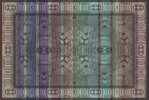 Boho Rainbow Gradient Rug Pattern
