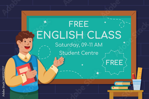 Free English Class Schedule Announcement