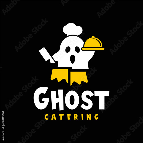 catering ghost vector illustration logo