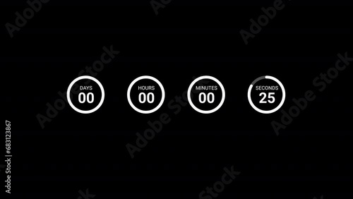 Thirty seconds clock countdown timer from 30 seconds to 0 seconds, Countdown timer count day hour minute and second, Countdown clock timer, Countdown timer photo