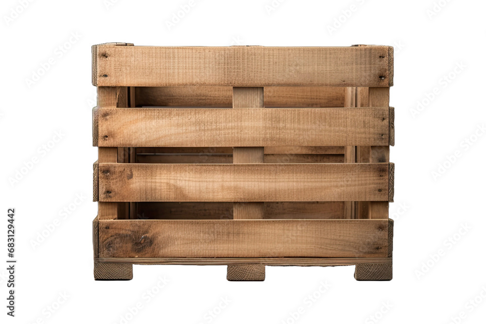 Stock image of the Empty crate isolated on plain background