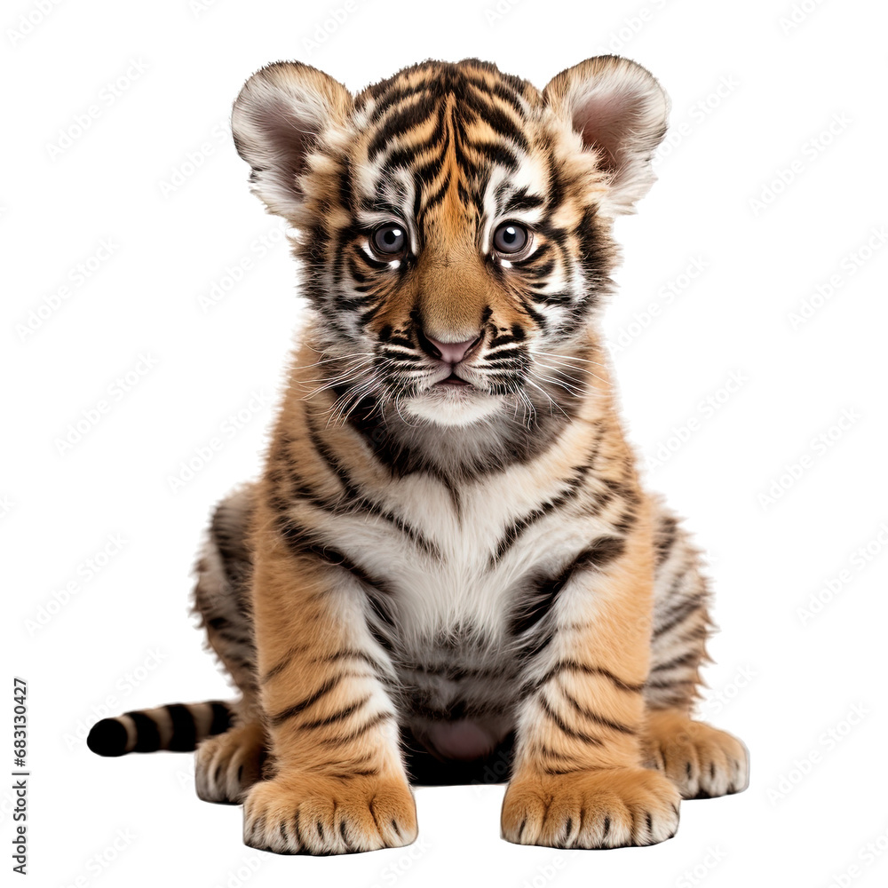 Fototapeta premium Baby Tiger Isolated