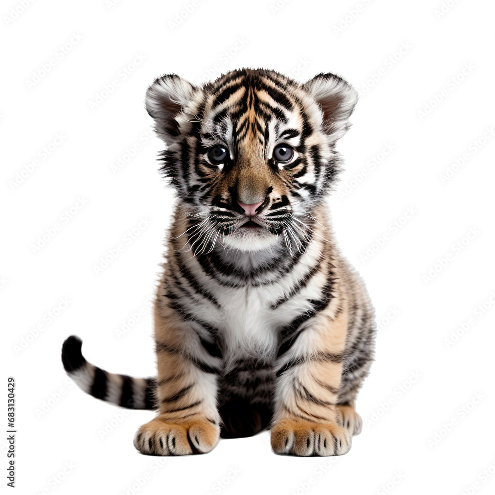 Obraz premium Baby Tiger Isolated