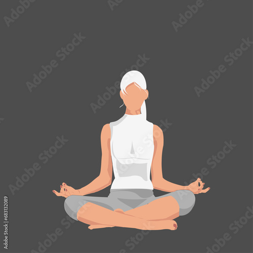yoga in the lotus position