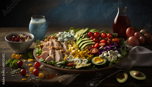 Cobb salad thanksgiving day dinner table