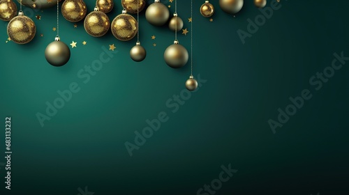 copy space of isolated background with minimal christmas decoration